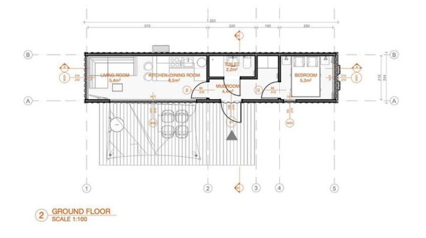 Conteneur Maison de 30 m² toute l'année en standard clé en main – Image 2